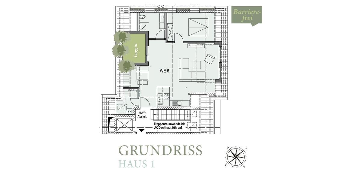 Dachgeschoßwohnung Künzell - 2 Zimmer, 75 m&sup2;, 289.999&euro; | Angebot:26246704