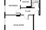 Dachgeschoßwohnung Petersberg - 3 Zimmer, 41 m&sup2;, 395&euro; | Angebot:26543122