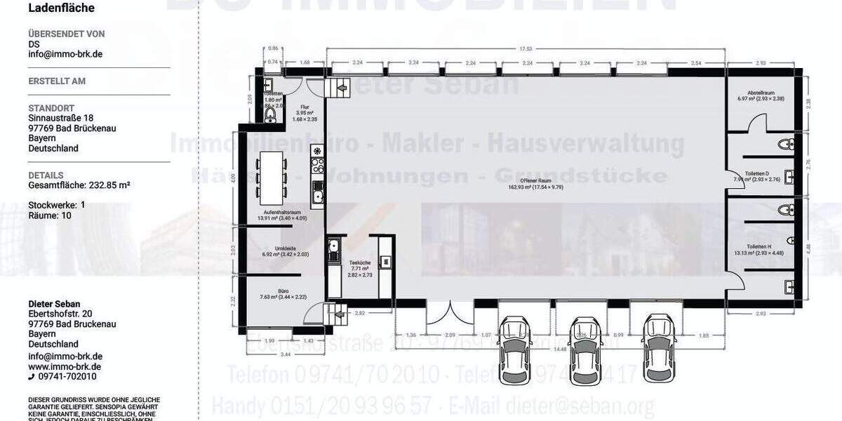 Gewerbeobjekt Bad Brückenau - 1 Zimmer, 1.295&euro; | Angebot:25696675