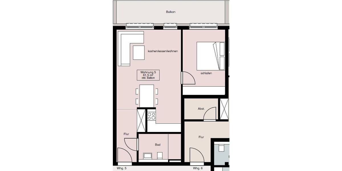 Etagenwohnung Schlitz - 2 Zimmer, 61 m&sup2;, 585&euro; | Angebot:26228537