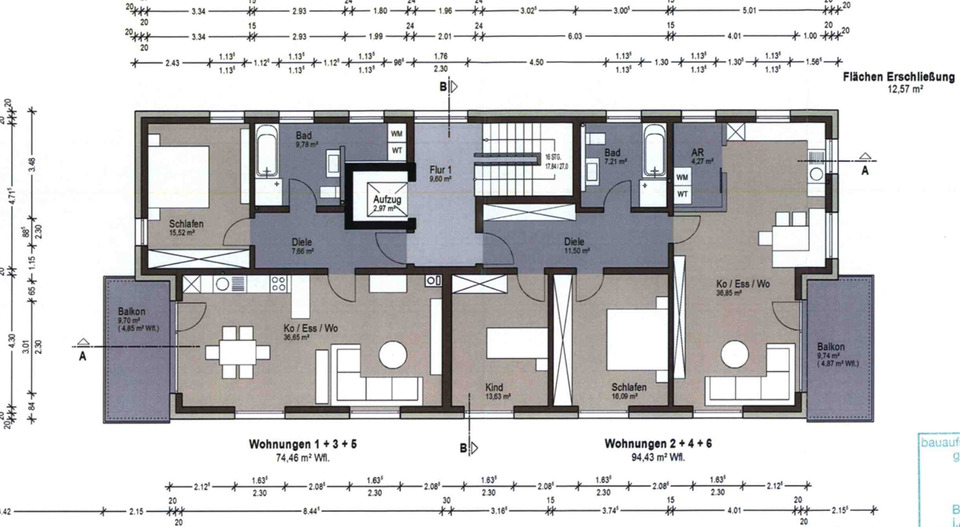 Etagenwohnung Hünfeld - 2 Zimmer, 75 m&sup2;, 294.340&euro; | Angebot:23917241