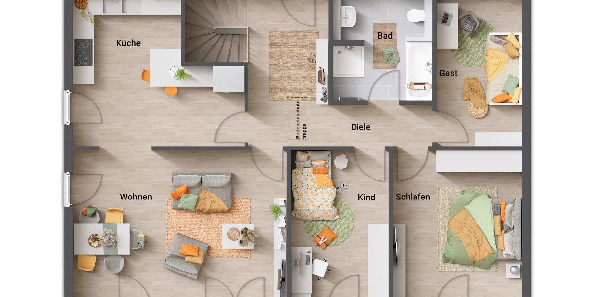 Bungalow Eiterfeld Leimbach - 5 Zimmer, 108 m&sup2;, 264.890&euro; | Angebot:25691733