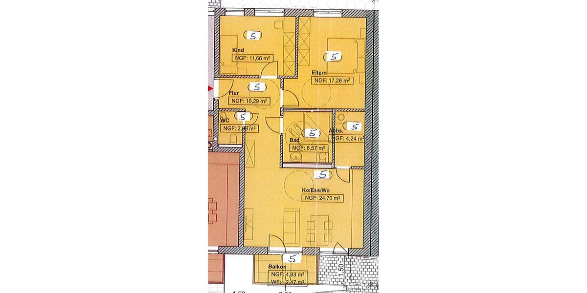 Etagenwohnung Fulda Fulda-Galerie - 3 Zimmer, 80 m&sup2;, 399.000&euro; | Angebot:27143205