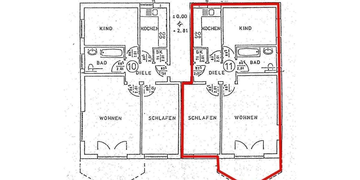 Etagenwohnung Niederaula Niederjossa - 3 Zimmer, 73 m&sup2;, 110.000&euro; | Angebot:26017568