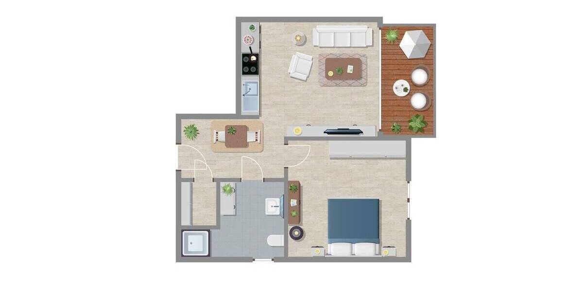 Etagenwohnung Fulda Haimbach - 2 Zimmer, 56 m&sup2;, 253.500&euro; | Angebot:25740778