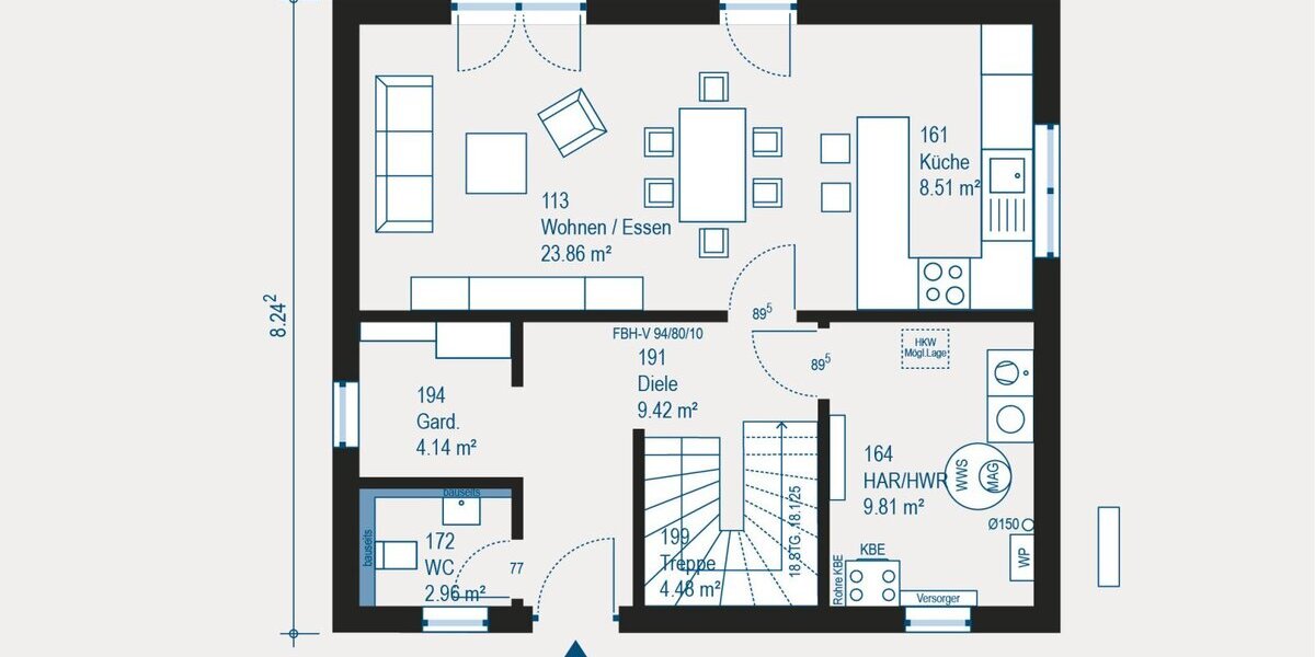Home 1: 124,90 m² - Raum für Alltag und Rückzug - Einfamilienhaus Fulda-Niesig Niesig | Angebot:27331739