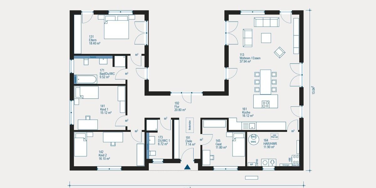 Lifetime 8: 171,56 m² - Raum für Alltag und Rückzug - Bungalow Künzell | Angebot:27331861