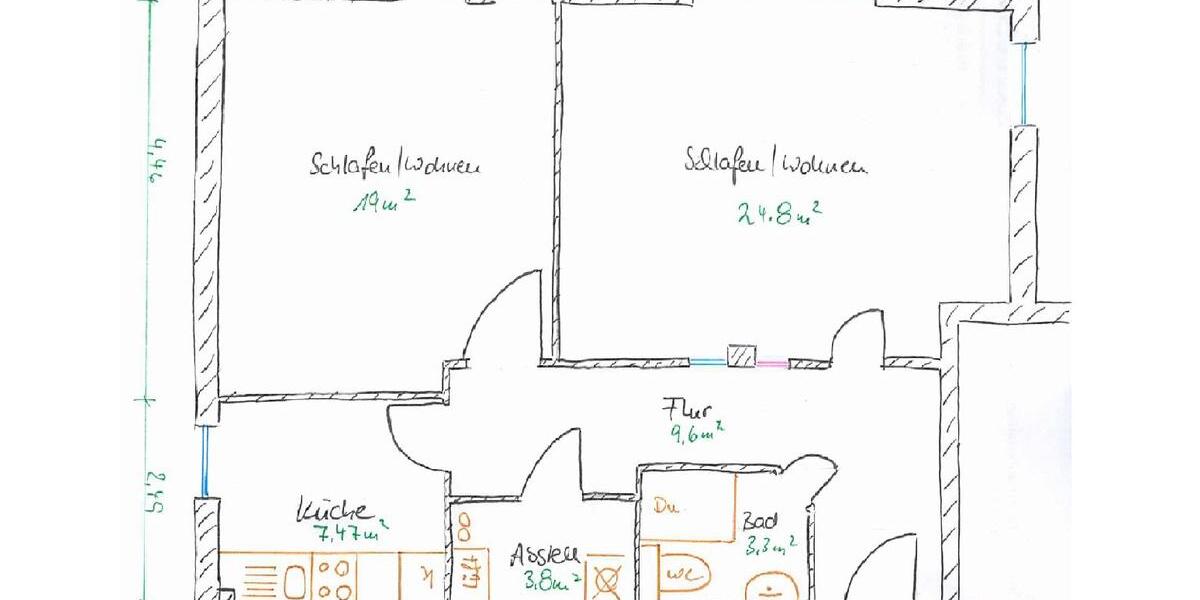 Etagenwohnung Fulda Fulda-Galerie - 2 Zimmer, 68 m&sup2;, 816&euro; | Angebot:26454147