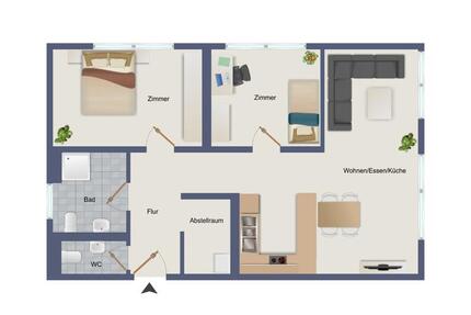 Wohnung Fulda - 3 Zimmer, 80 m&sup2;, 1.070&euro; | Angebot:25319388