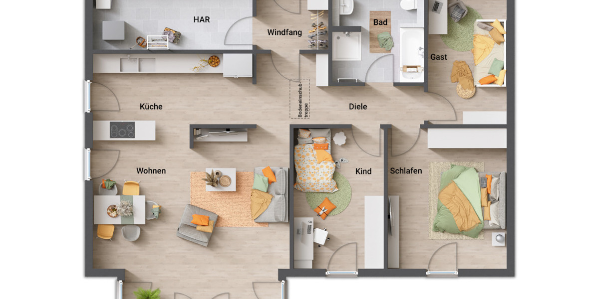Bungalow Eiterfeld Leimbach - 5 Zimmer, 108 m&sup2;, 264.890&euro; | Angebot:25691733