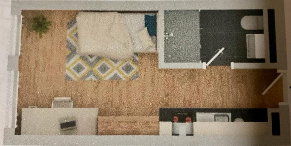 Erdgeschoßwohnung Fulda Aschenberg - 1 Zimmer, 18 m&sup2;, 390&euro; | Angebot:26211853