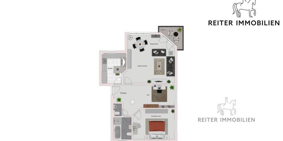 Etagenwohnung Petersberg - 2 Zimmer, 90 m&sup2;, 335.000&euro; | Angebot:26392093