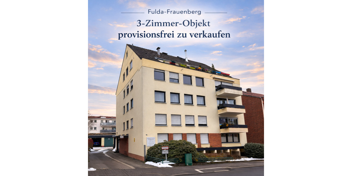 Etagenwohnung Fulda Aschenberg - 3 Zimmer, 55 m&sup2;, 250.000&euro; | Angebot:25366045
