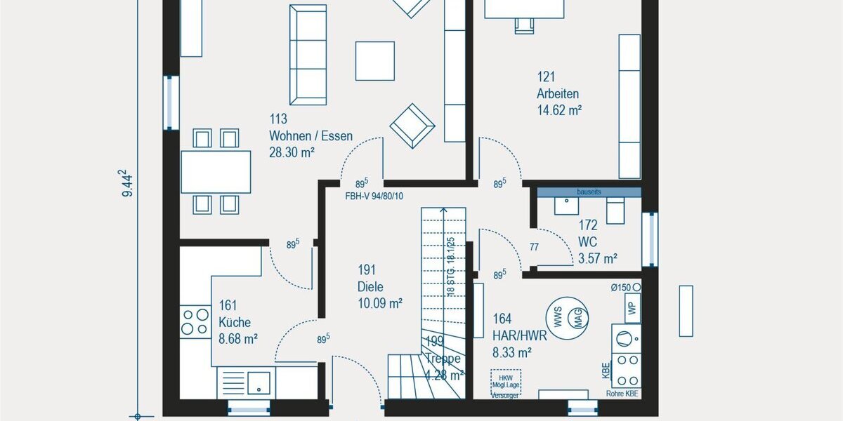 Home 7: 147,31 m² - klar geplantes Familienwohnen - Einfamilienhaus Fulda-Dietershan Dietershan | Angebot:27331845