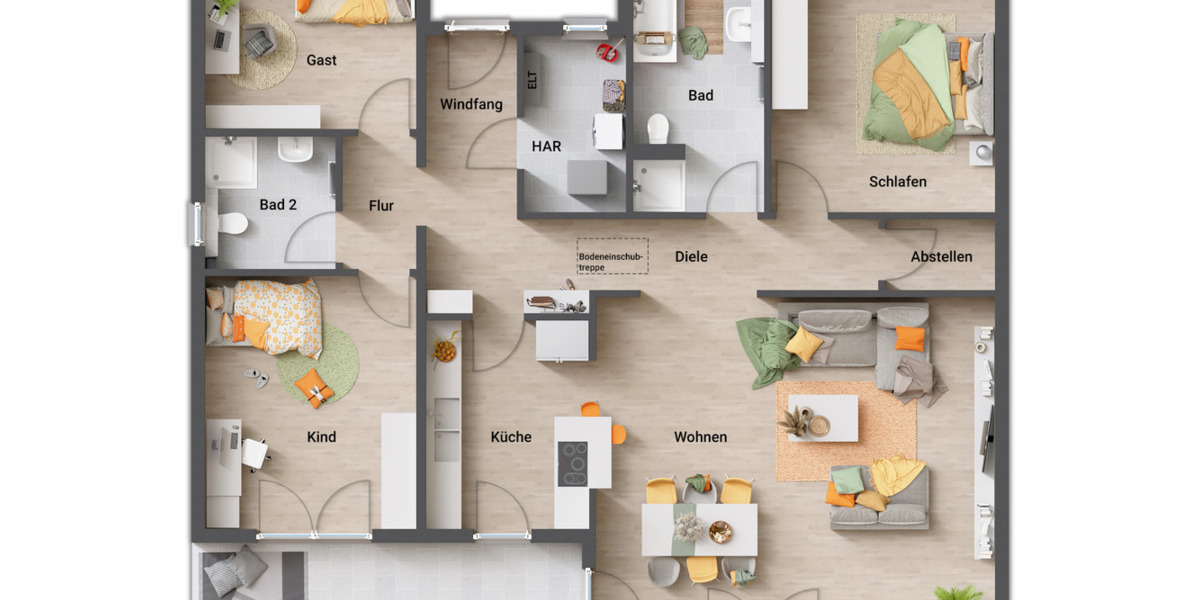 Bungalow Haunetal - 4 Zimmer, 127 m&sup2;, 283.850&euro; | Angebot:8847526