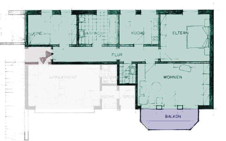 Etagenwohnung Bad Brückenau Römershag - 3 Zimmer, 125.000&euro; | Angebot:26065747